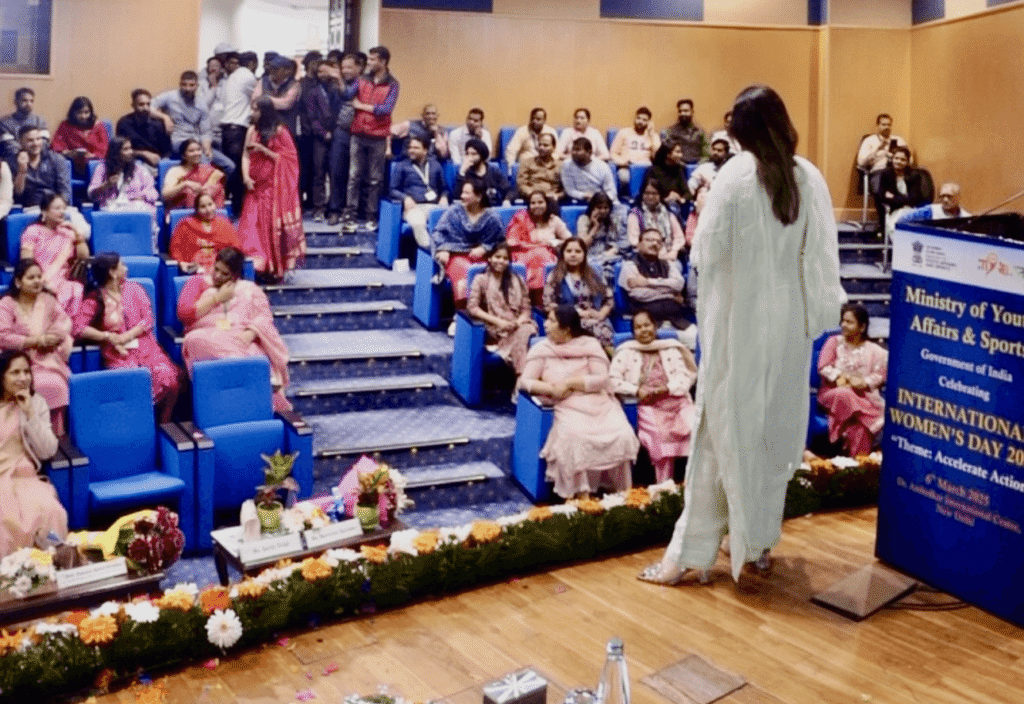 Savitu Singh at a L'Occitane event